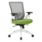 White Vertical Mesh Back Chair