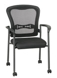 Titanium Finish Visitors Chair with Arms