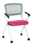 Folding Chair With Breathable Mesh Back 2-Pack