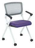 Folding Chair With Breathable Mesh Back 2-Pack
