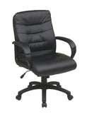 Mid Back Faux Leather Executive Chair