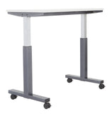 HT ADJ TBLE 2/CTNS GRY TOP/TITANIUM BASE 48X24 KD