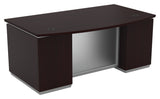 Tuxedo Bow Front Double Ped Desk 72X42