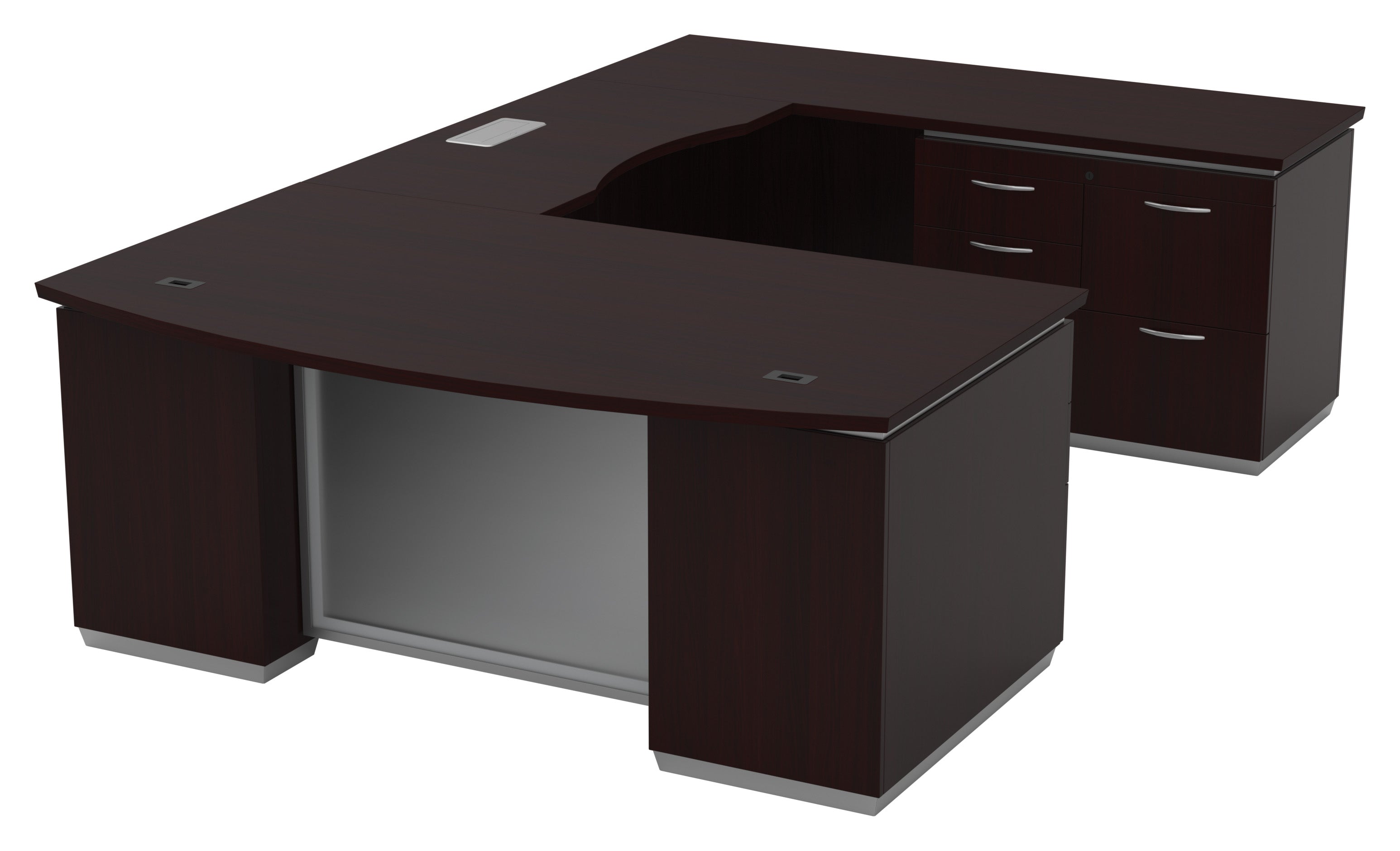 Tuxedo U-Shape w/ Right Bridge + MultiFile Pedestal 72x114